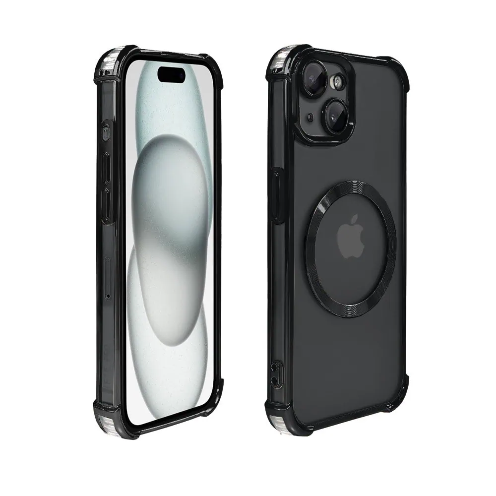 etui do iphone 15 plus magsafe luxury anti shock lens protect, czarne