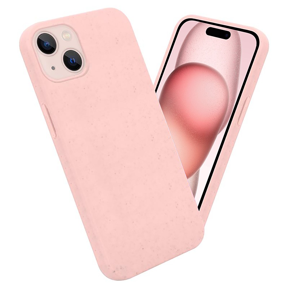 etui do iphone 15 biodegradowalne, naturalny skład, różowe
