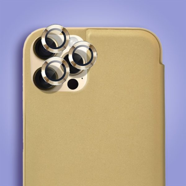 etui do iphone 12 pro mirror view zamykane typu książka, eleganckie lustrzane, złote