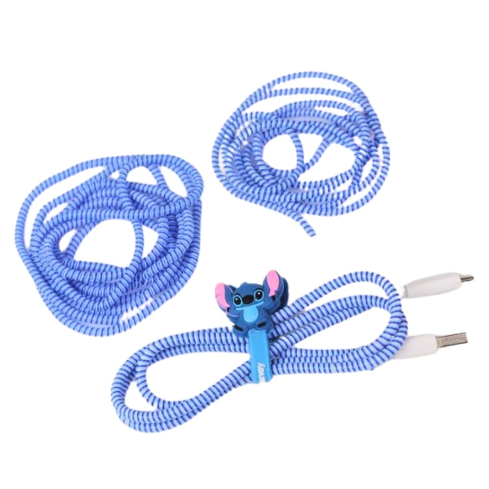 organizer, spirala do kabla, niebieski
