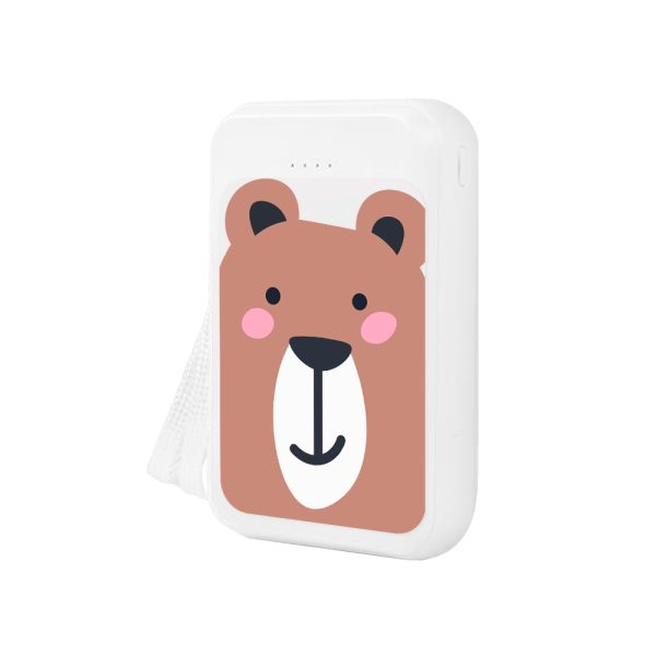 power bank akumulator 8000 mah, (2x usb, micro usb, usb typ c), kwiatki polne, biały (kopia)