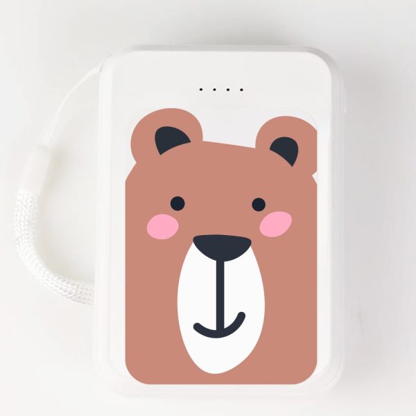power bank akumulator 8000 mah, (2x usb, micro usb, usb typ c), kwiatki polne, biały (kopia)