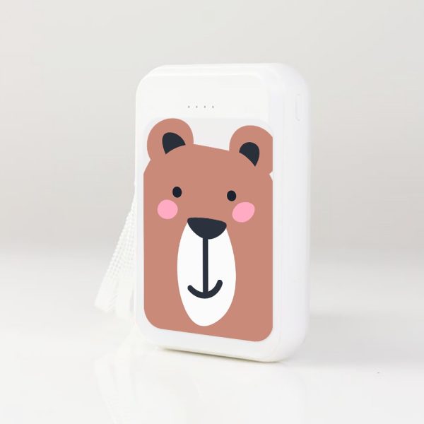 power bank akumulator 8000 mah, (2x usb, micro usb, usb typ c), kwiatki polne, biały (kopia)