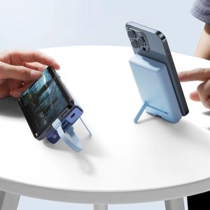 power bank akumulator magsafe z funkcją podstawki, 20w, niebieski