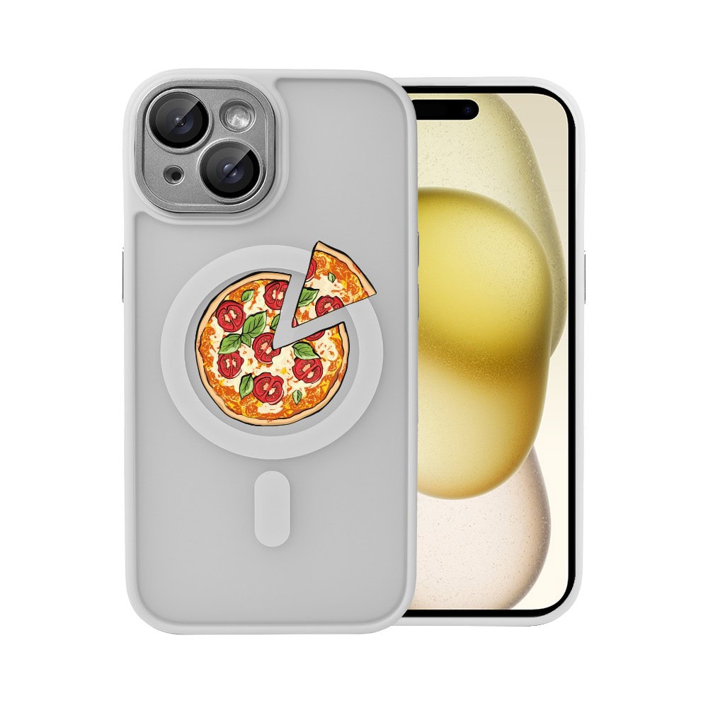 etui do iphone 15 color flush z magsafe, z osłoną aparatu, z nadrukiem pizza, ciemna zieleń (kopia)