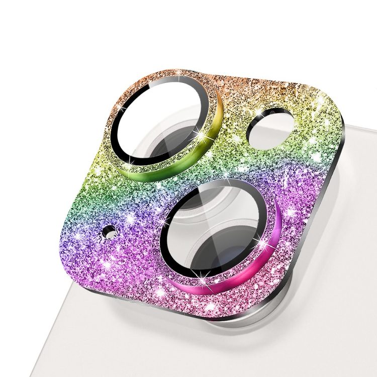 iphone 14 plus metalowa osłona na cały aparat, wbudowane szkła 9h, błyszczący kameleon