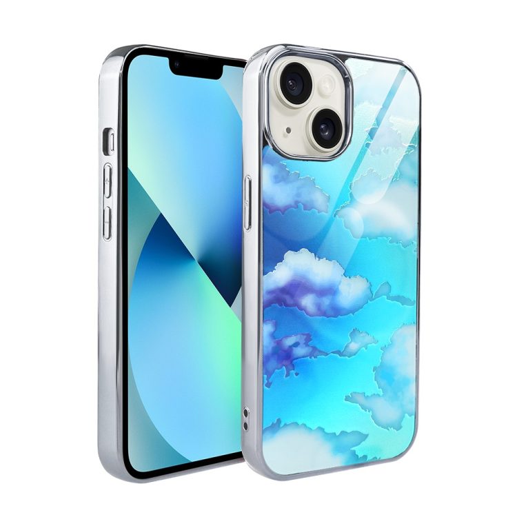 etui do iphone 14, silver glass, szklany tył, węże ze srebrem, srebrne (kopia)