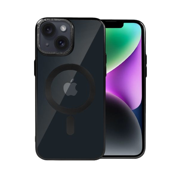etui do iphone 14 skin shield, cienkie, twardy tył, titanium finish, czarne