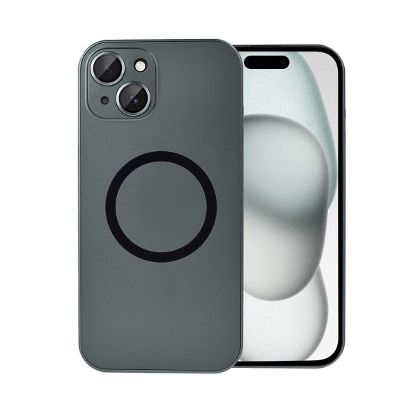 etui do iphone 15 plus metal solid magsafe, pełny tył z metalową ramką i osłoną aparatu, czarne