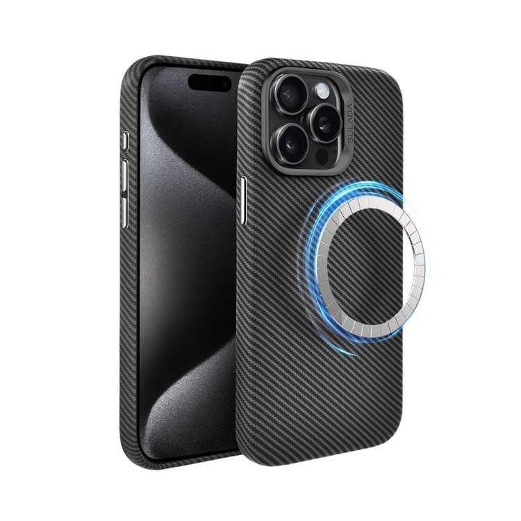 etui do iphone 15 pro max, magsafe carbon skin, cienkie, karbonowe, sulada original, brązowe (kopia)