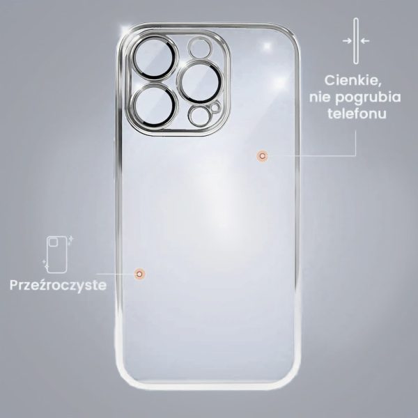 etui do iphone 15 pro max slim protect full cover z osłoną kamery i obiektywów 9h, tytanowe