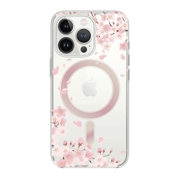 etui do iphone 15 pro max flower magsafe z nadrukiem kwiat wiśni