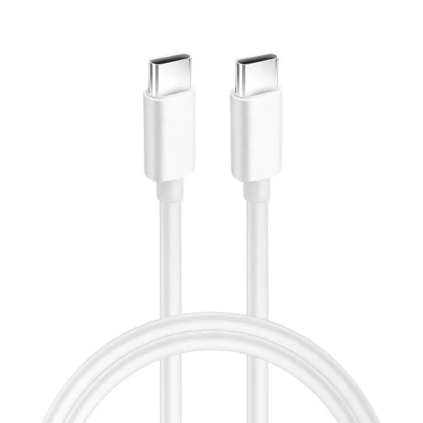 kabel 2xusb typ c do iphone 15, tableta, laptopa, pd60100w, szybkie ładowanie, 3 metry, biały