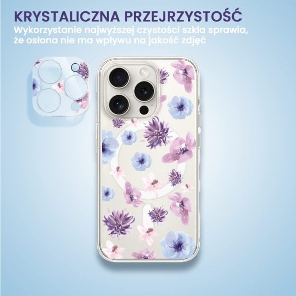 iphone 13 mini pełne szkło hartowane na cały aparat, kamerę, kwiatki akwarelowe (kopia)