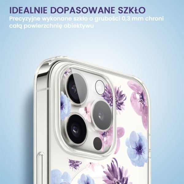 iphone 13 mini pełne szkło hartowane na cały aparat, kamerę, kwiatki akwarelowe (kopia)