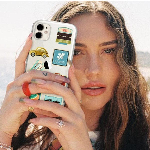 etui do iphone 13 pro, przeźroczyste, naklejki z podróży (kopia)