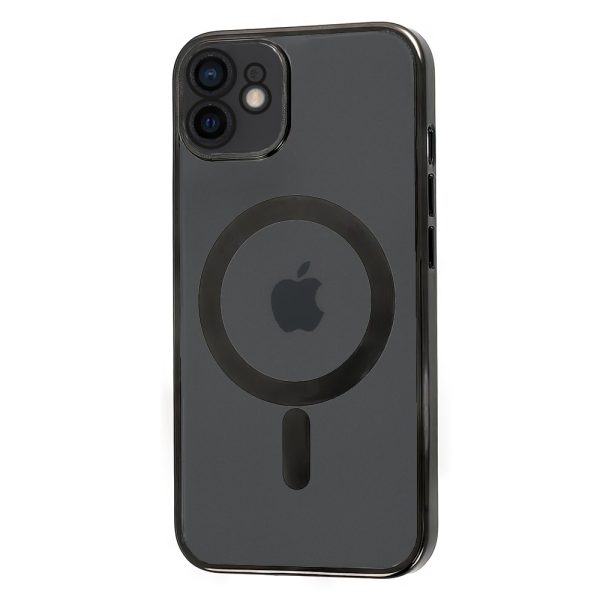 etui do iphone 12 slim black z osłoną kamery, czarne grafitowe
