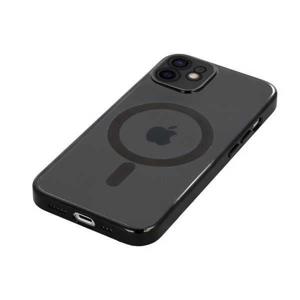 etui do iphone 12 slim black z osłoną kamery, czarne grafitowe
