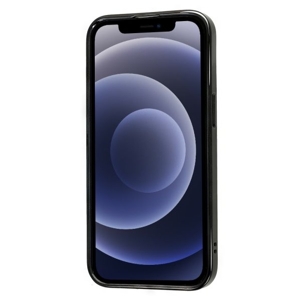 etui do iphone 12 slim black z osłoną kamery, czarne grafitowe