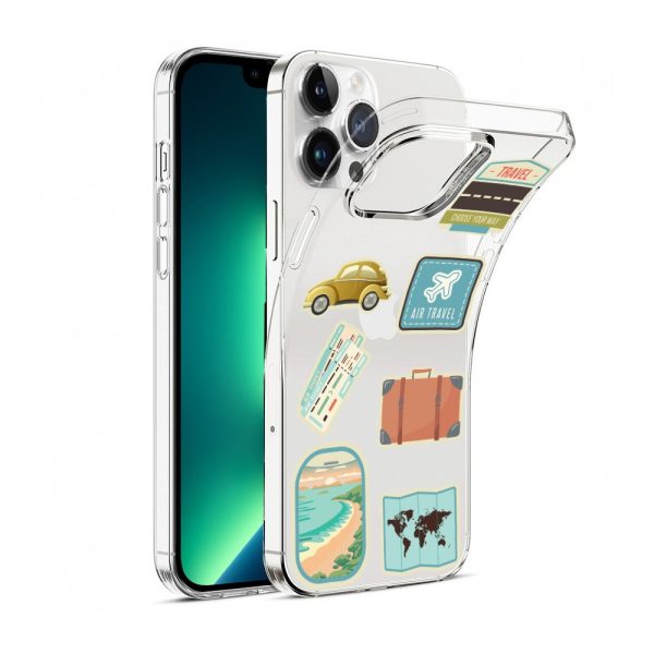 etui do iphone 14 pro, przeźroczyste, naklejki z podróży (kopia)