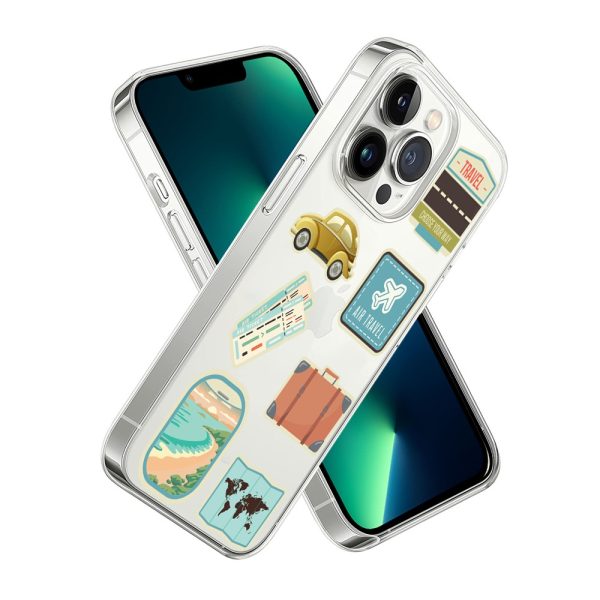 etui do iphone 14 pro, przeźroczyste, naklejki z podróży (kopia)