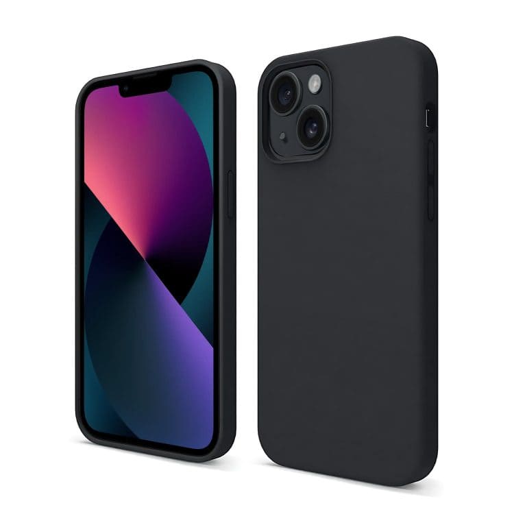 etui do iphone 13 soft lux matowe z mikrofibrą, trójwarstwowa ochrona, czarne