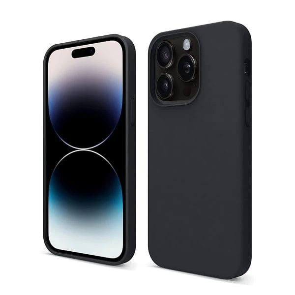 etui do iphone 14 pro max soft lux matowe z mikrofibrą, trójwarstwowa ochrona, czarne