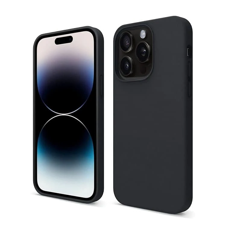 etui do iphone 14 pro max soft lux matowe z mikrofibrą, trójwarstwowa ochrona, czarne