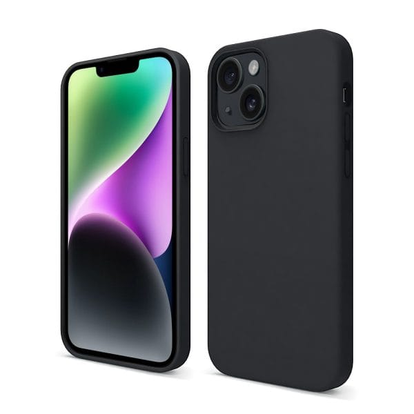 etui do iphone 14 soft lux matowe z mikrofibrą, trójwarstwowa ochrona, czarne