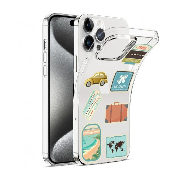 etui do iphone 13 mini, przeźroczyste, naklejki z podróży (kopia)