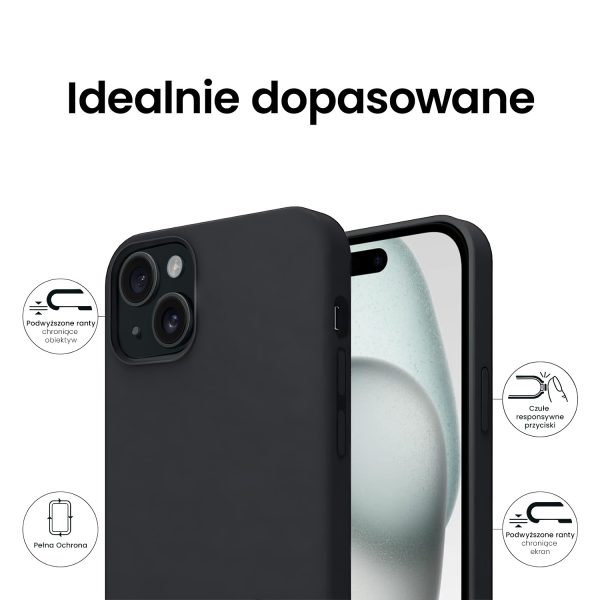 etui do iphone 15 soft lux matowe z mikrofibrą, trójwarstwowa ochrona