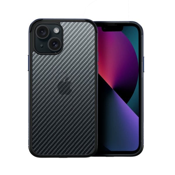 iphone 13 sulada luxury carbon protect bumper, czarne