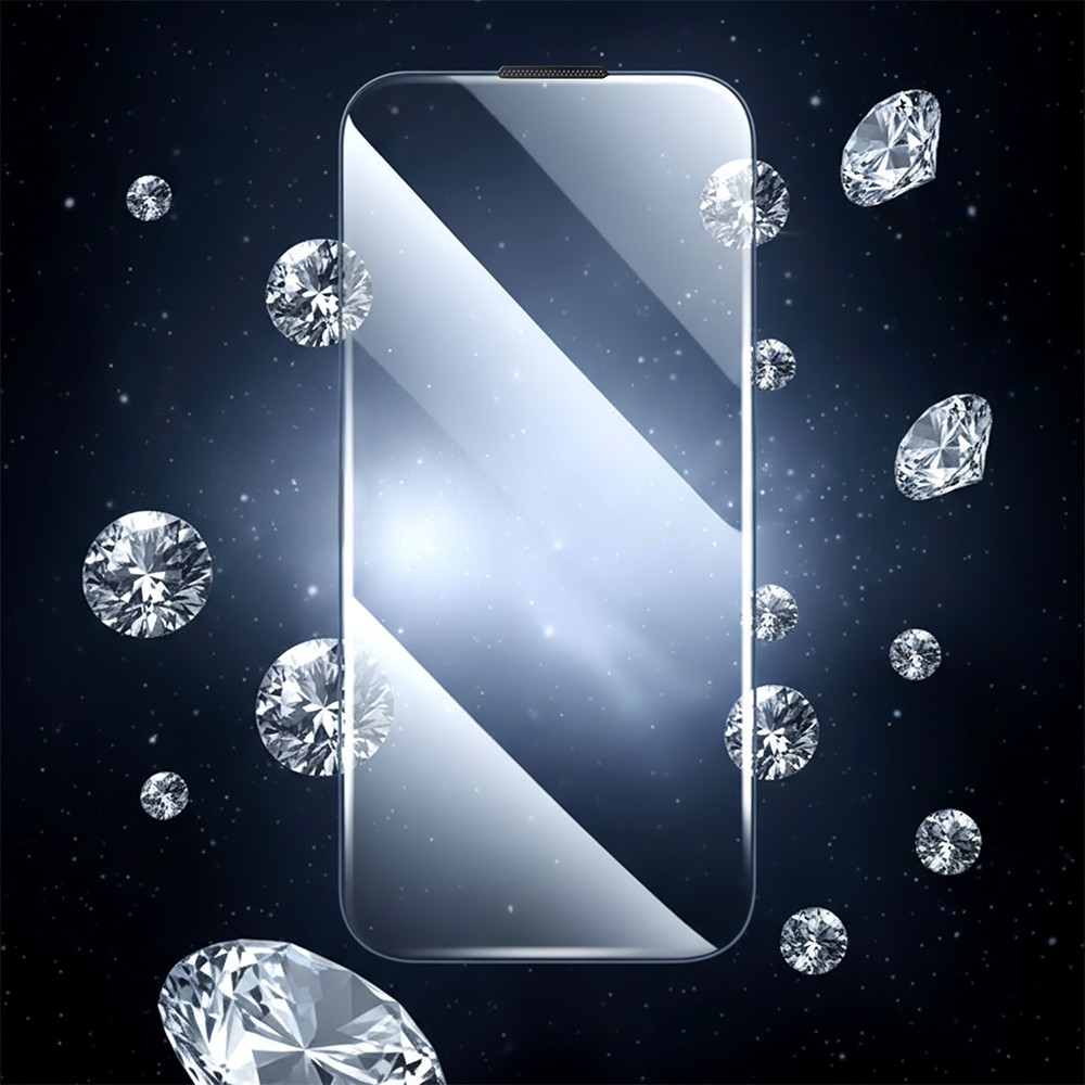 Crystal Diamond Glass do iPhone 16 diamentowe, twarde szkło hartowane (13) - poprawion