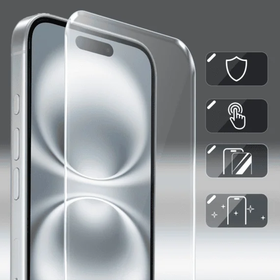 Crystal Diamond Glass do iPhone 16, diamentowe, twarde szkło hartowane6