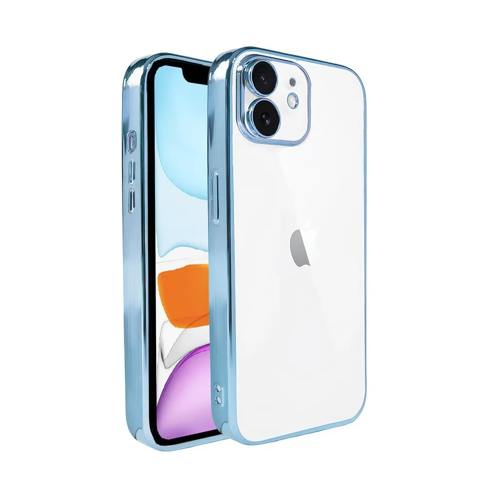 etui do iphone 11 slim blue z osłoną kamery, niebieskie