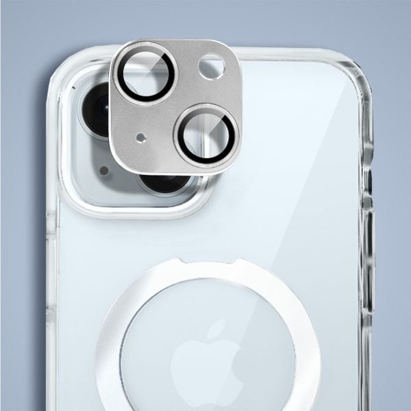 etui do iphone 15 pro max clear steel magsafe, z podstawką, przeźroczysty tył, czarna ramka