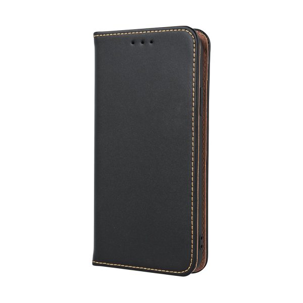 etui do iphone 15 pro max eleganckie skórzane, czarne
