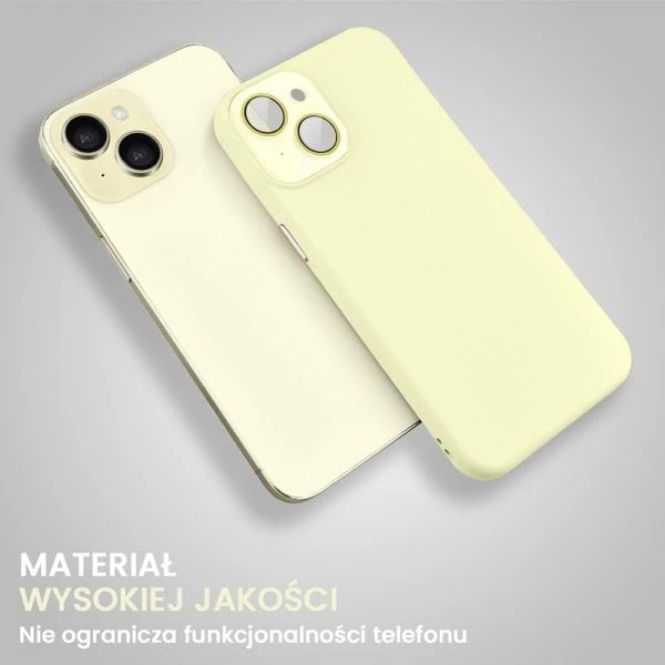 etui do iphone 15 soft silicone protect, z osłoną aparatu, szare (kopia)