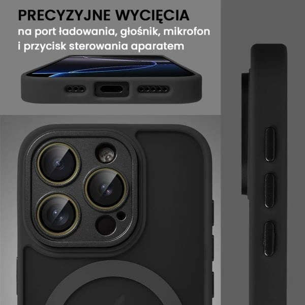etui do iphone 16 pro color flush z magsafe, z osłoną aparatu, czarne