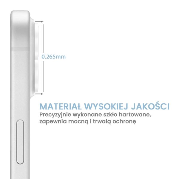 szkło hartowane do iphone 16 plus na aparat, kamerę hybrydowe