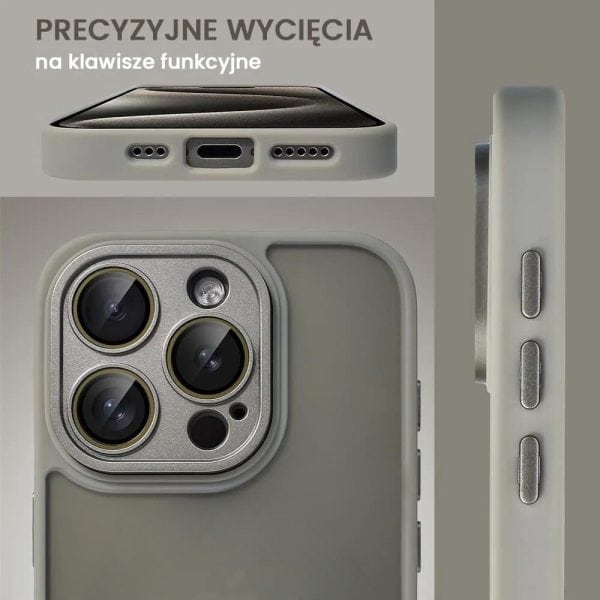 etui do iphone 15 pro color flush z magsafe, z osłoną aparatu, tytanowe