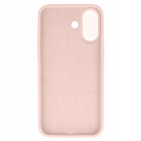 etui do iphone 16 silikonowe z mikrofibrą soft touch, błękitne