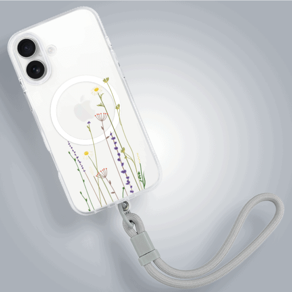 Etui do iPhone 16 MagSafe wiosenne kwiaty, przeźroczyste (3)