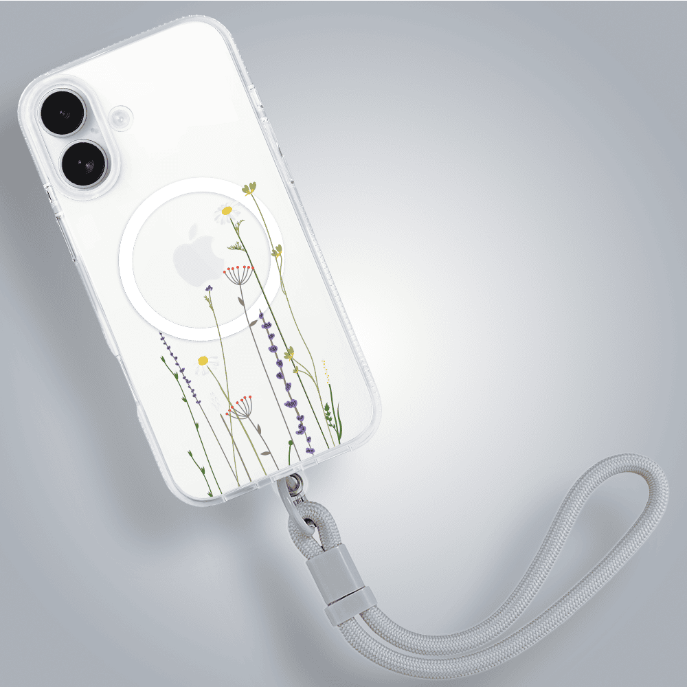 Etui do iPhone 16 MagSafe wiosenne kwiaty, przeźroczyste (3)