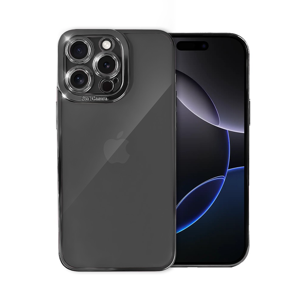 etui do iphone 16 pro max camera high pro z osłoną kamery, czarne grafitowe