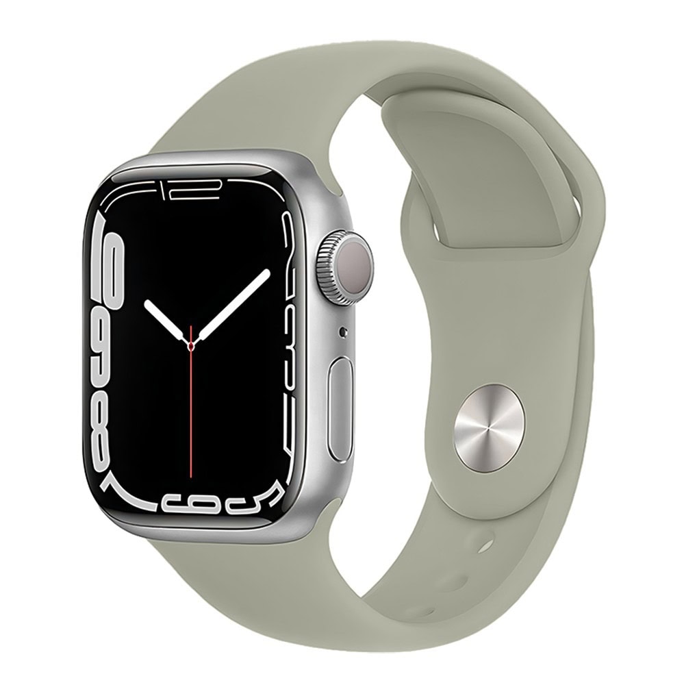 sportowy pasek silikonowy do zegarka apple watch series 3 9 / se 38/40/41mm kawa z mlekiem/szary