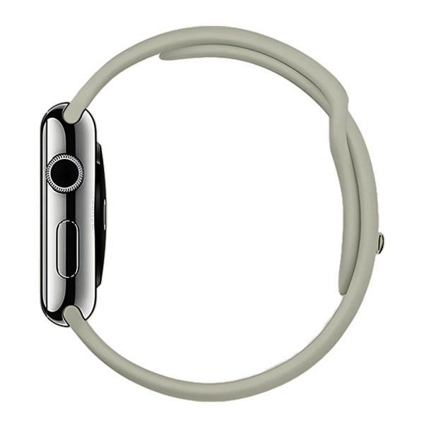 sportowy pasek silikonowy do zegarka apple watch series 3 9 / se 38/40/41mm kawa z mlekiem/szary