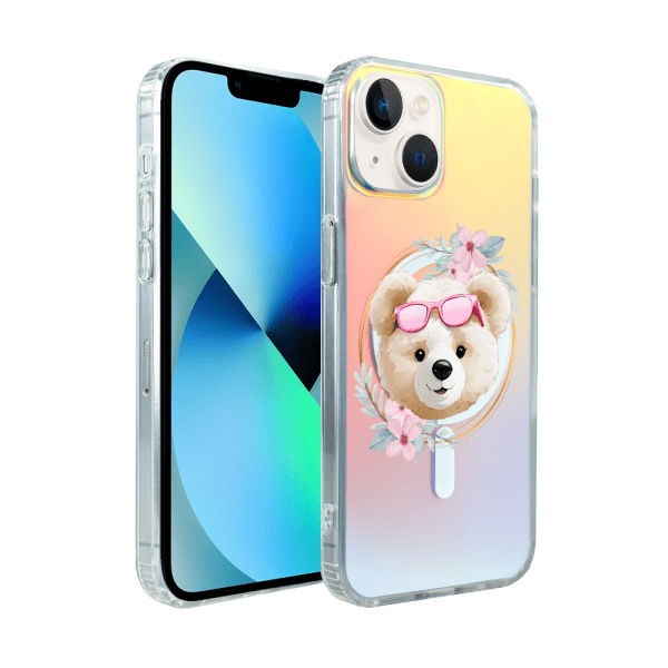 etui do iphone 13 magsafe calibear, flower queen, zmieniające kolor