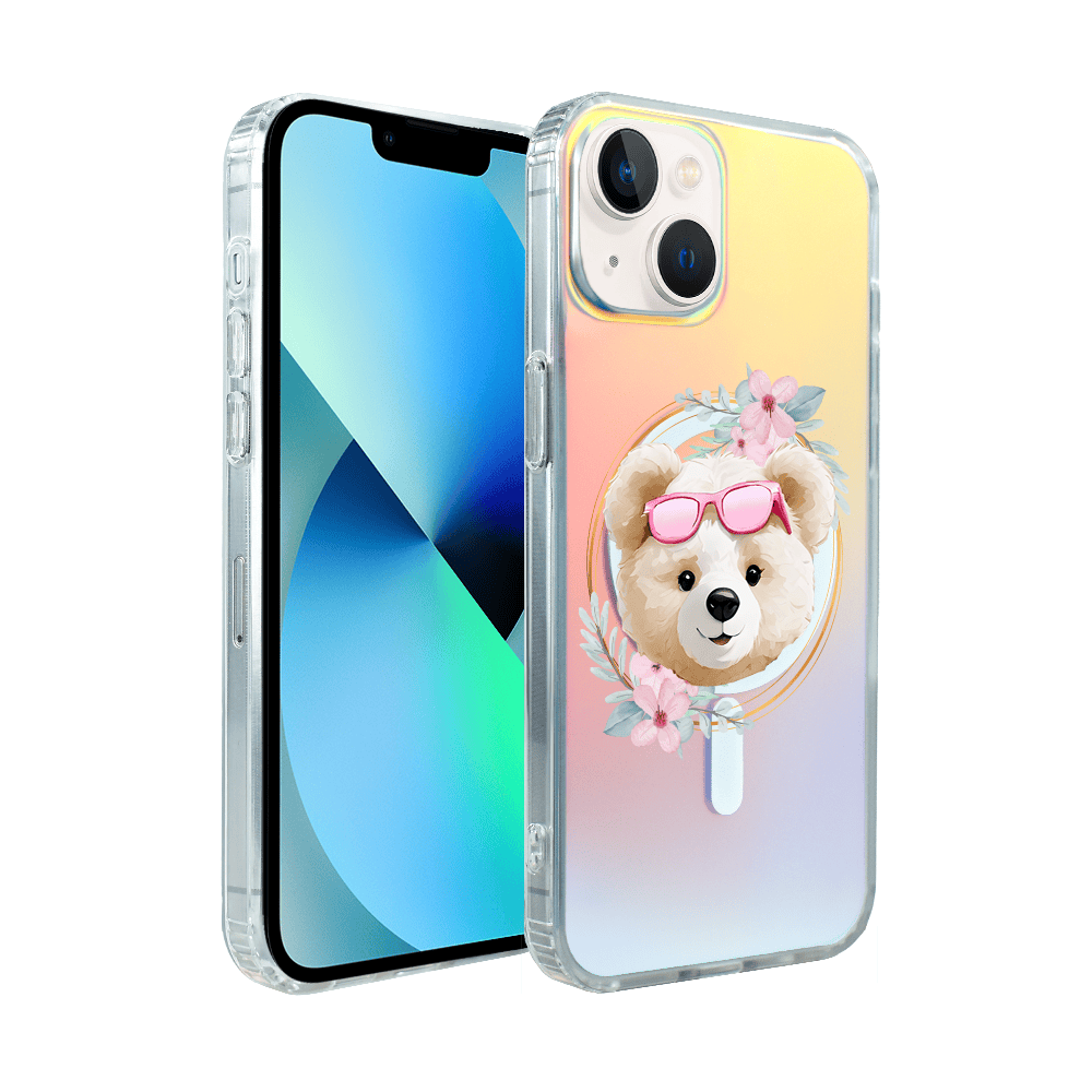 etui do iphone 13 magsafe calibear, flower queen, zmieniające kolor