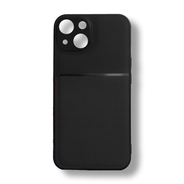 etui do iphone 13 biznesowe z karbonem, wytrzymałe, osłona na aparat, czarne